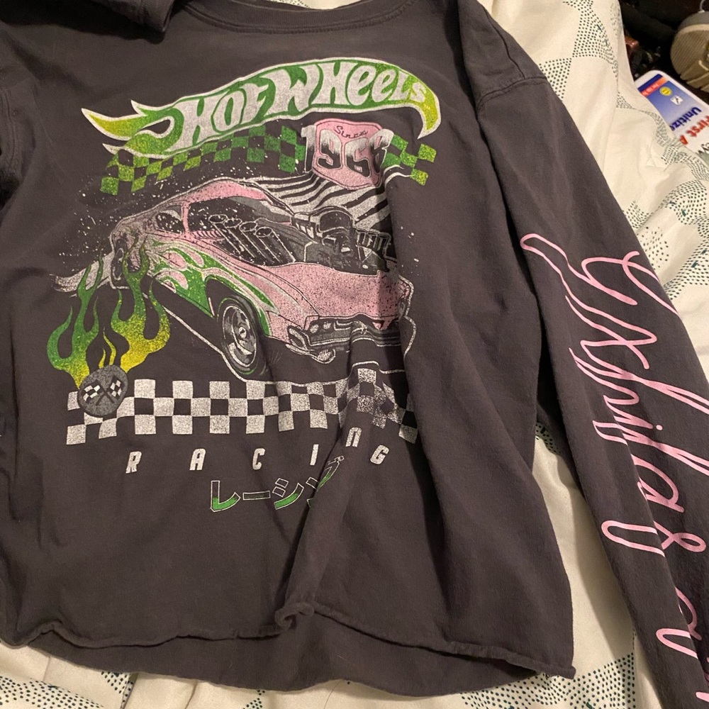 Hot wheels brand long sleeve crop top size medium.